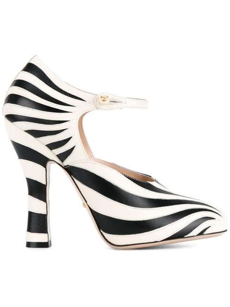 mary jane black and white striped by gucci|GUCCI Malaga Kid Zebra Inlay Lesley Mary Jane Pumps 40 .